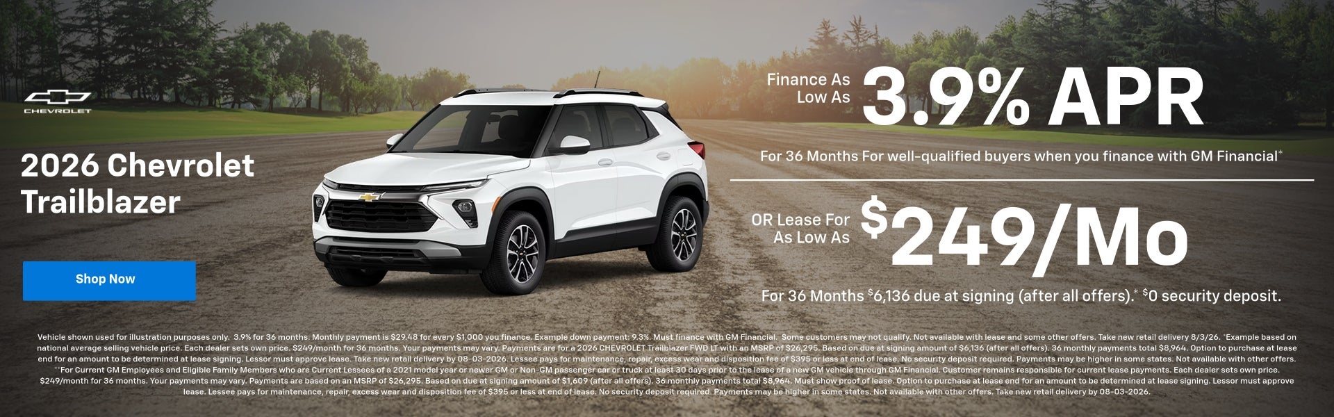 2026 Chevy Trailblazer July Specials