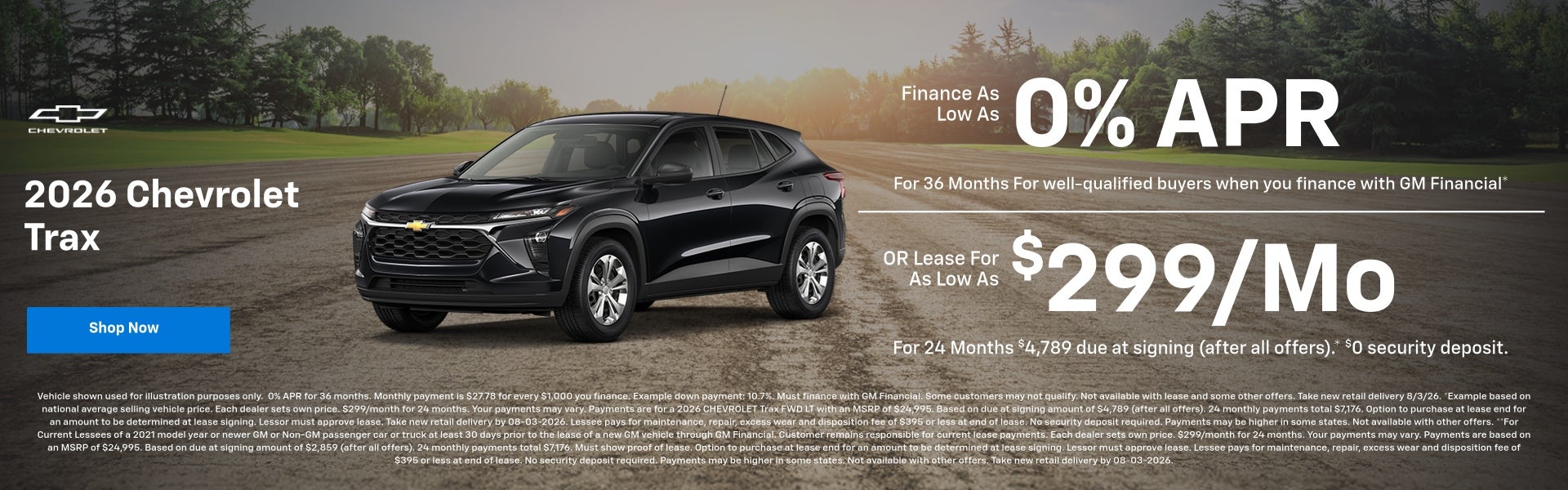 2026 Chevy Trax July Specials