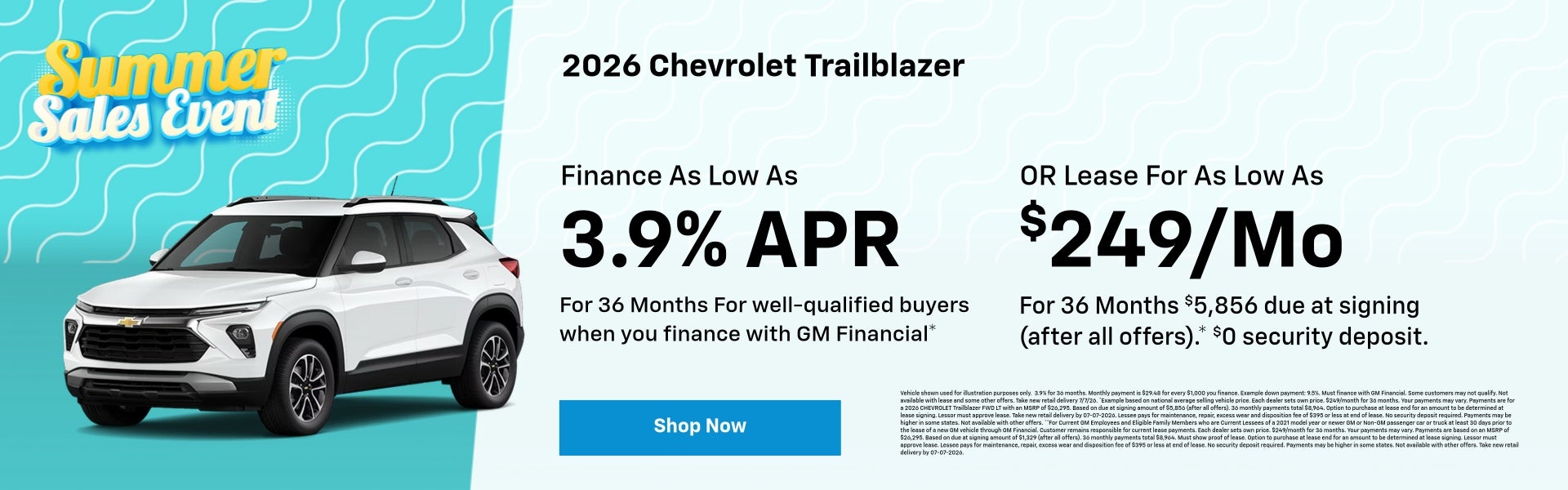 2026 Chevrolet Trailblazer June Specials