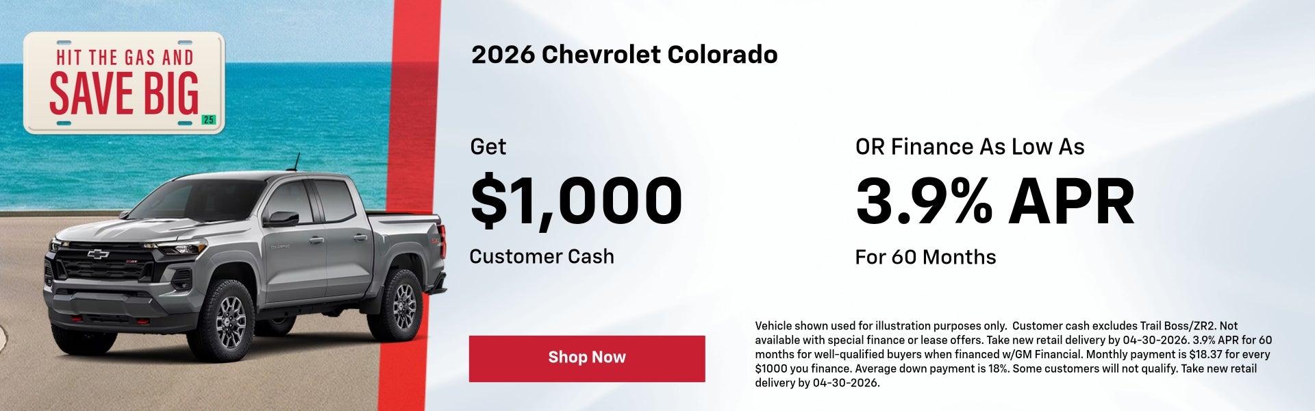 2026 Chevy Colorado April Specials