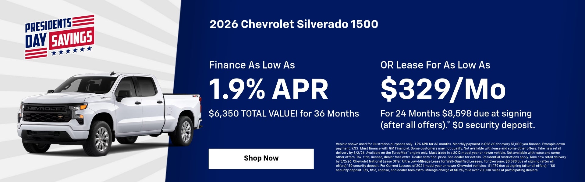 2026 Chevrolet Silverado 1500 | February Specials
